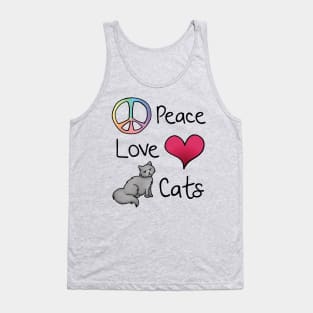 Peace Love Cats Tank Top